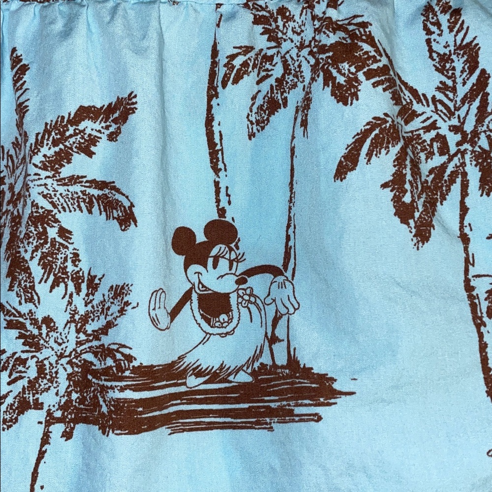 Women’s size M Disney Tiki Kingdom blue & brown cotton maxi skirt - Picture 4 of 6